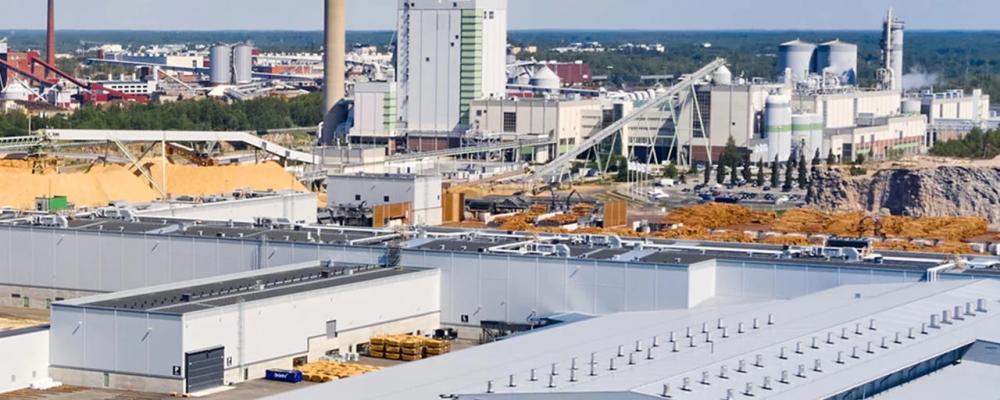 Metsä Groups massafabrik i finländska Raumo. Foto: Metsä Group