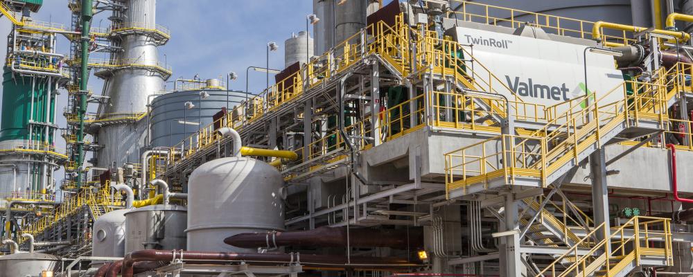 Anläggning i massabruk i Brasilien. Foto: Valmet Oyj