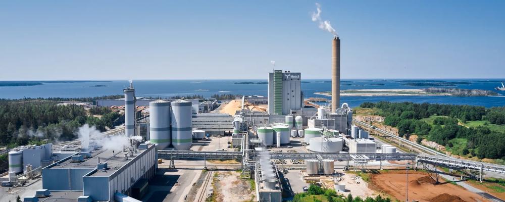 Metsä Groups massafabrik i västfinska Raumo. Foto: Metsä Group