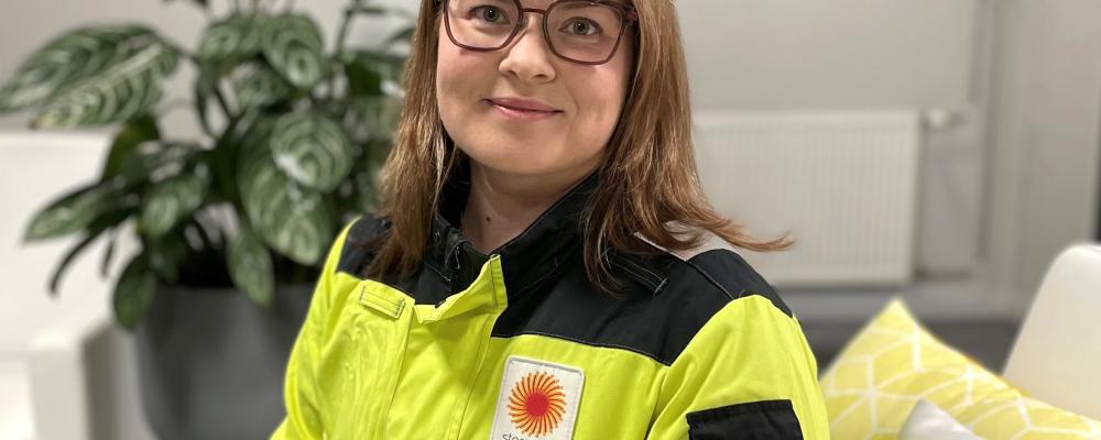 Stora Ensos projektledare i Heinola Eija Liikola. Foto: Stora Enso