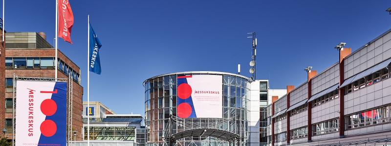 Helsingfors mässcentrum står värd för branschmässan Pulp & Beyond där skogsindustrin samlas i april. Foto: Helsingfors mässcentrum