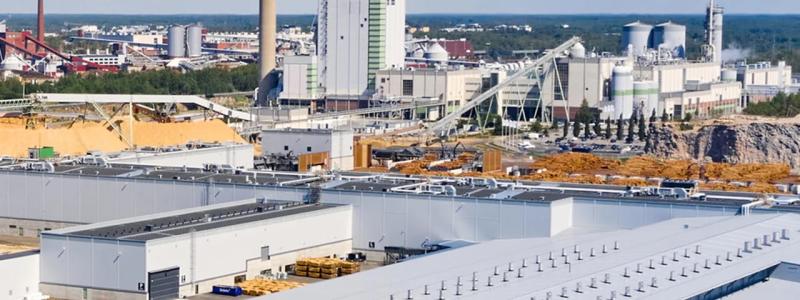 Metsä Groups massafabrik i finländska Raumo. Foto: Metsä Group