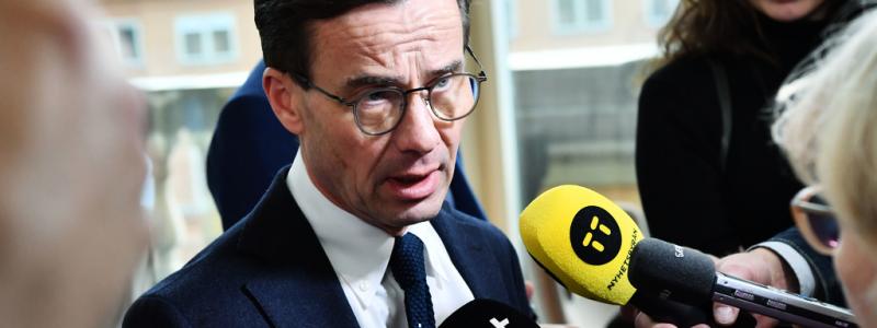 Jonas Ekströmer/TT: Moderaternas partiledare Ulf Kristersson. Arkivbild.