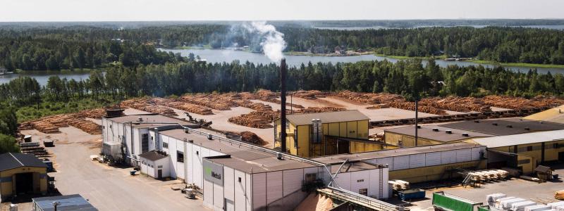 Merikarvia sågverk. Foto: Melvin Torres/KoskiSyväri/Metsä Group
