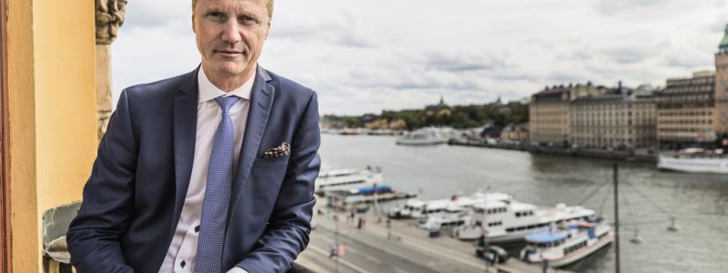 Allis Nettréus/SvD/TT: Holmens vd Henrik Sjölund har anledning att vara nöjd. Arkivbild.
