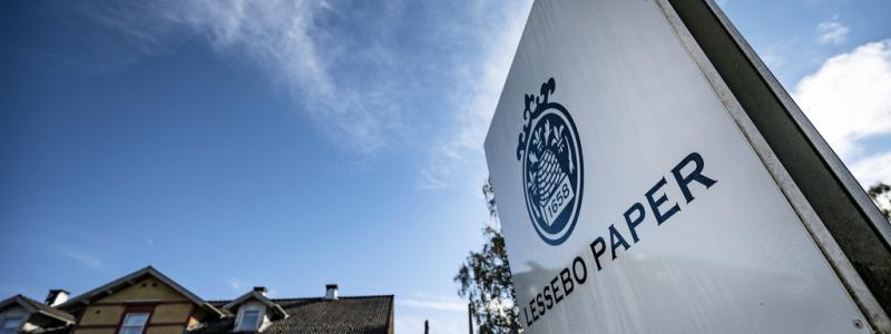 Johan Nilsson/TT: Lessebo Paper med huvudkontoret vid Lessebo bruk i oktober 2020. Arkivbild.