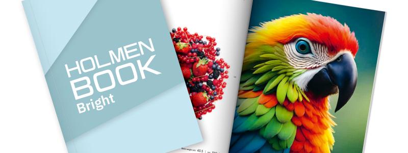 Papperet har hög opacitet, vilket i kombination med hög vithet ”säkerställer utmärkt läsbarhet och bildreproduktion i hög tryckkvalitet för lägre ytvikter”, enligt Holmen. Bild: Holmen