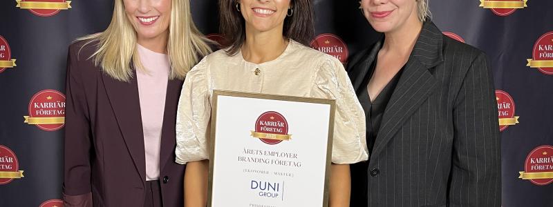 Karriärföretagen presenterar varje år Sveriges mest attraktiva arbetsgivare för studenter och Young Professionals, där de utvalda får titulera sig som ett Karriärföretag under ett år. Foto: Duni Group