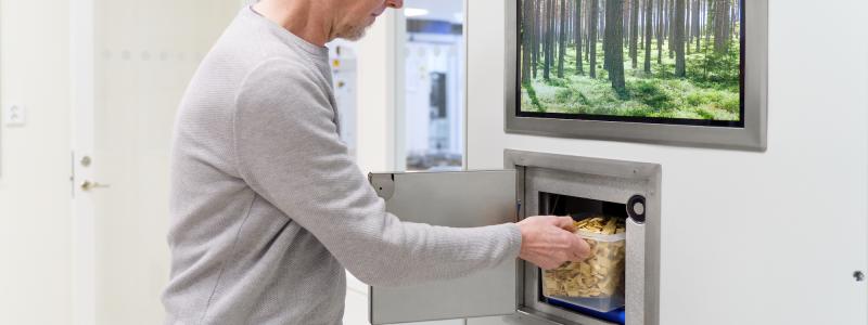 Biomass Analyzer bygger på röntgenbaserad analys av biomassa, där fukthalten analyseras på mindre än 2 minuter, enligt Mantex. Foto: Mantex