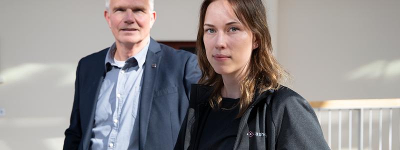 Ida Rehnström från Flasheye tillsammans med Pelle Berglund från BizMaker.