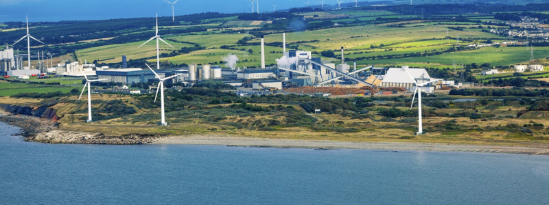 Kartongbruket i Workington i Storbritannien. Foto: Holmen