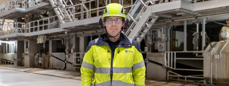 Gustaf Nygren, fabrikschef vid Obbola pappersbruk. Foto: SCA