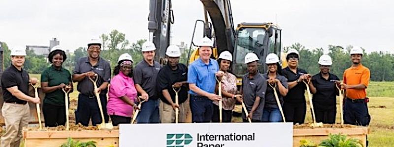 Den nya anläggningen i Mississippi blir en av företagets största industriinvesteringar i USA under senare år och väntas spela en central roll i den framtida försörjningen av förpackningsprodukter till kunder i södra och centrala USA. Foto: International Paper