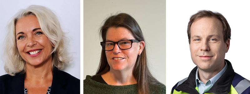 Från vänster: Annelie Karlsson, Combitech, Kajsa Fougner, Biosorbe och Anders Andersson, Billerud Gruvöns bruk. Foto: Paper Province