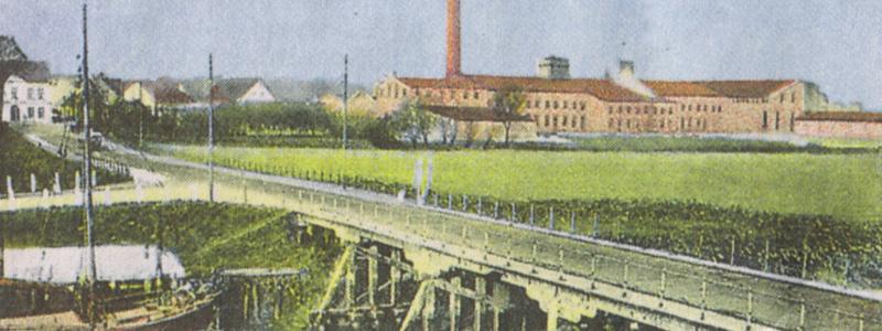 Papppersbruket Feldmuhle 1907. Bild: Wikimedia Commons