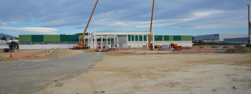 Arbeten på den nya fabriken har redan påbörjats. Foto: Saica Group
