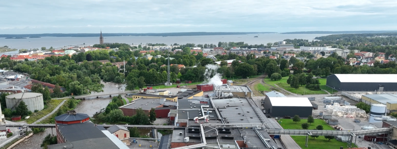 Metsä Tissues fabrik i Katrinefors, Mariestad. Foto: Metsä Group