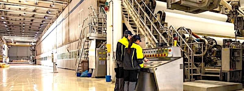 UPM:s pappersmaskin i tyska Ettringen. Foto: UPM