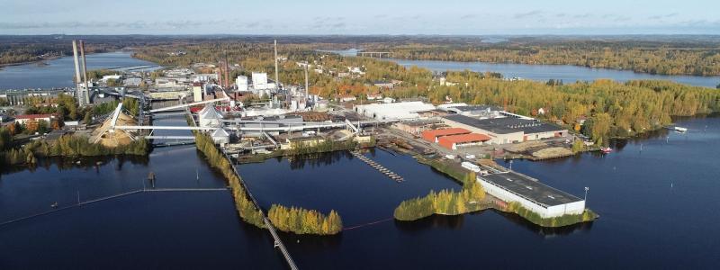 Stora Ensos pappersfabrik i finländska staden Varkaus. Foto: Stora Enso.
