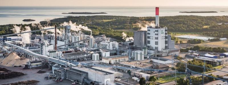 Projektet avser blekeriet i Södras massabruk i Värö. Foto: Södra Cell