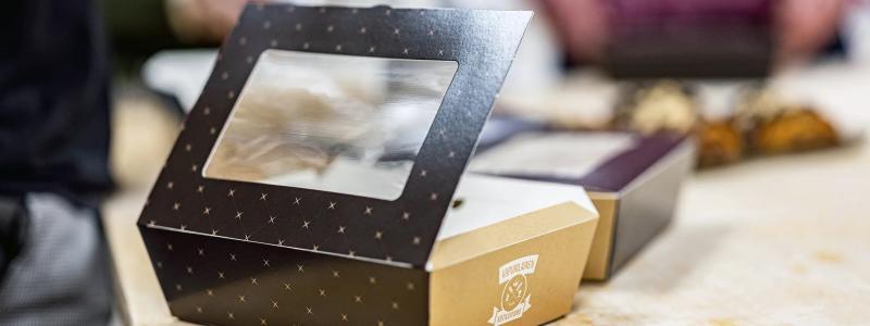Metsä Boards miljövänliga förpackning för Viborska bakelser. Foto: Metsä Board