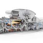 Den nya maskinen, TM 5, kommer att ha en bredd på 5,6 meter och en konstruktionshastighet på 2 200 meter per minut, vilket ger en kapacitet på 70 000 ton tissue-produkter.  Bild: Valmet