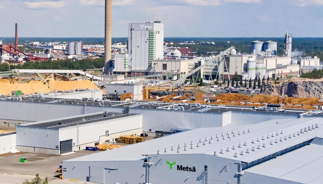 Metsä Groups massafabrik i finländska Raumo. Foto: Metsä Group
