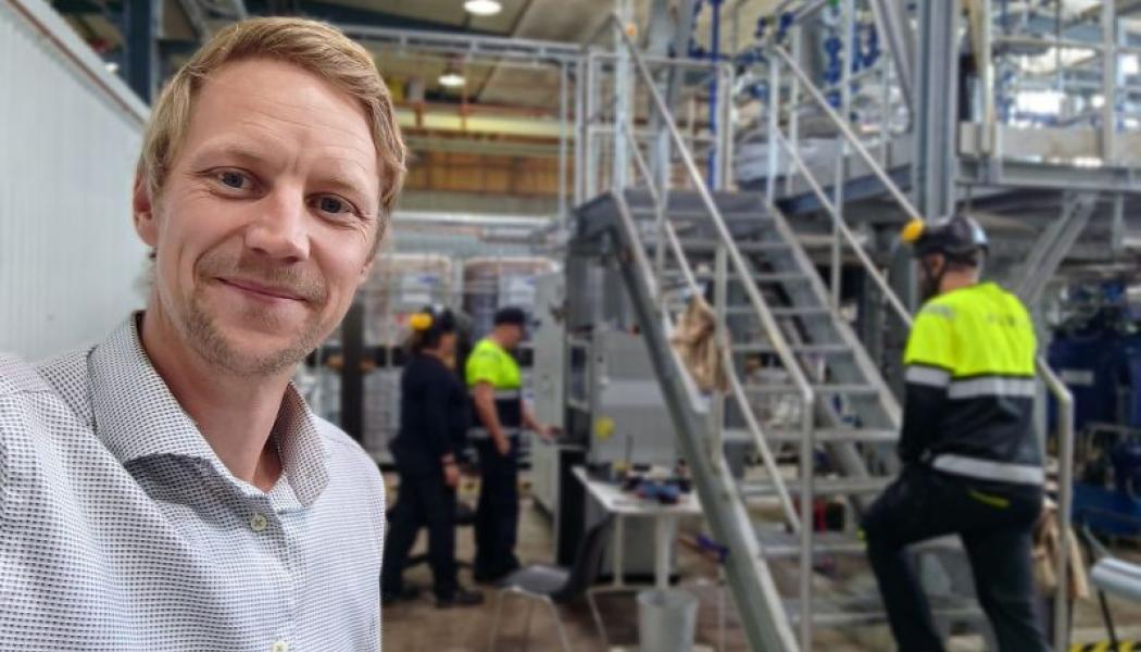 Marcus Elmer, operativ chef på Lixeas pilotanläggning i Bäckhammar. Foto: Lixea