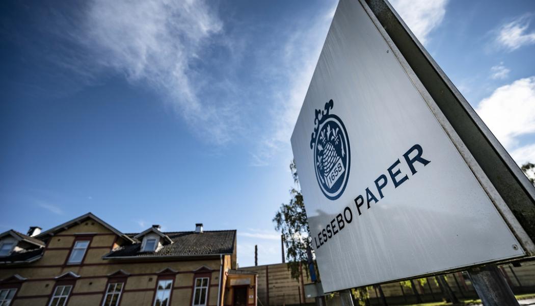Johan Nilsson/TT: Lessebo Paper med huvudkontoret vid Lessebo bruk i oktober 2020. Arkivbild.