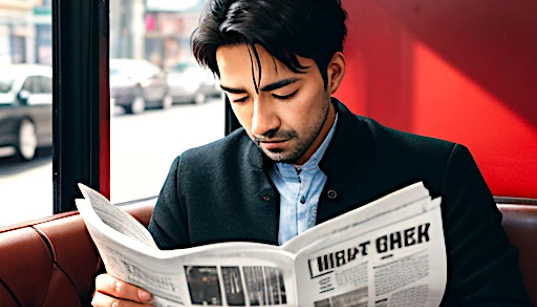 Tidningsläsare. Arkivbild