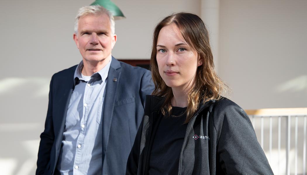 Ida Rehnström från Flasheye tillsammans med Pelle Berglund från BizMaker.