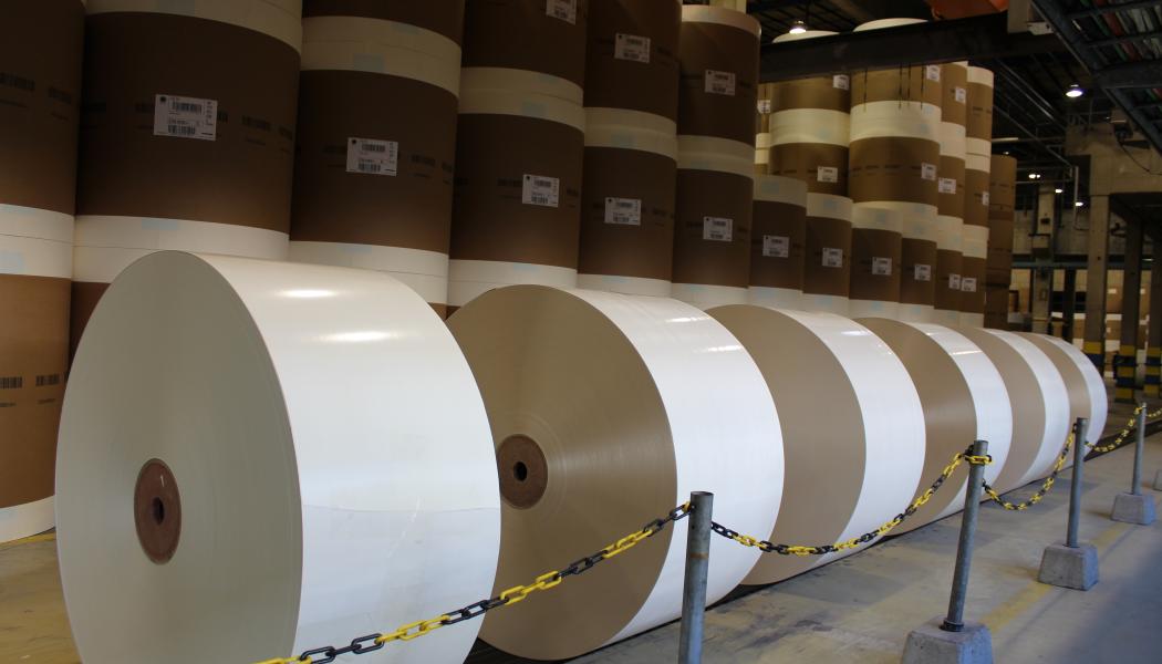 Bruket i Tasmanien har en produktionskapacitet på 150 000 ton tidningspapper och 135 000 ton LWC-papper. Arkivbild. 