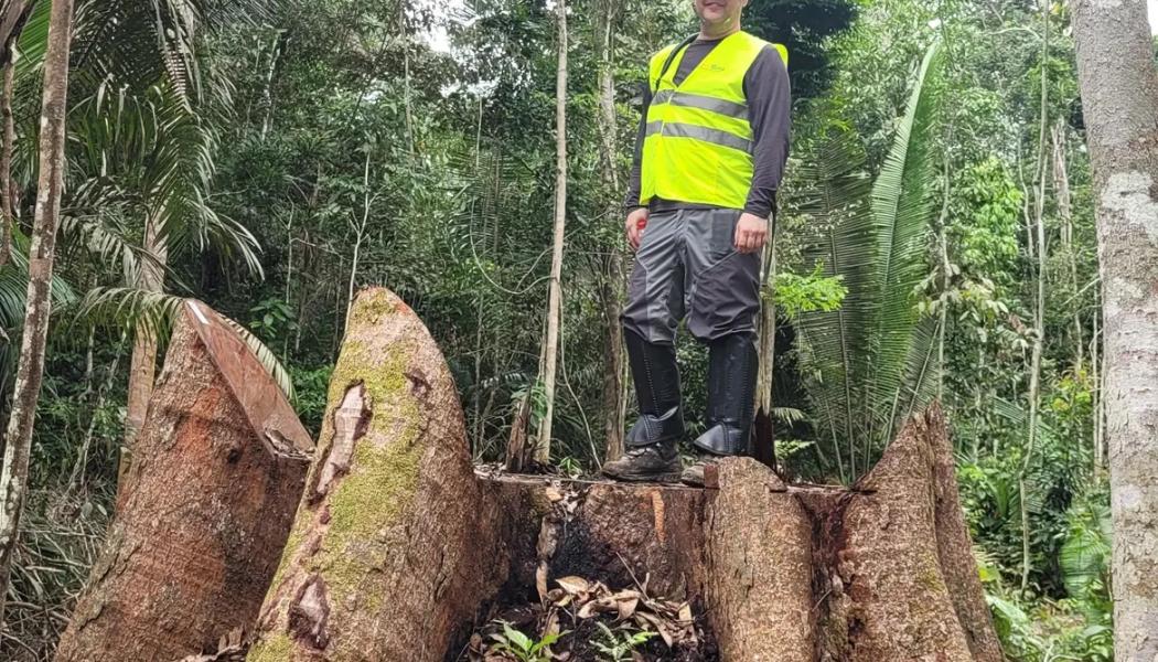 Näräkkä berättade om sina erfarenheter från en resa i Brasilien, där han deltog i ett internationellt styrelsemöte i São Paulo och därefter besökte regnskogsområden i västra delen av landet. Foto: Metsä Group