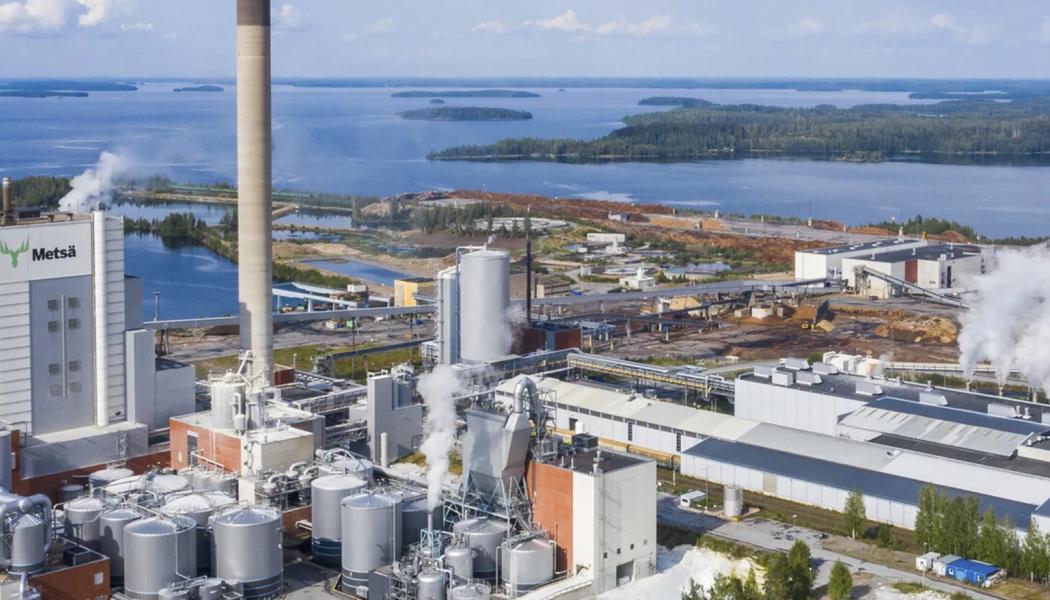 Metsä Fibres massabruk i Joutseno i Villmanstrand i Finland. Foto: Metsä Group
