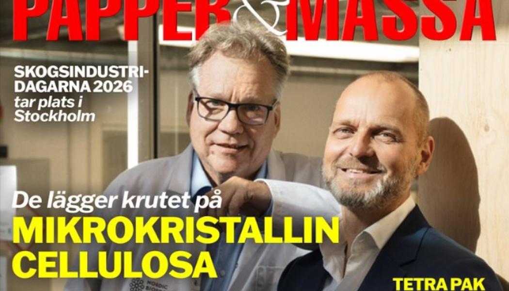 Nya numret av Nordisk Papper & Massa nr 2/2026. 