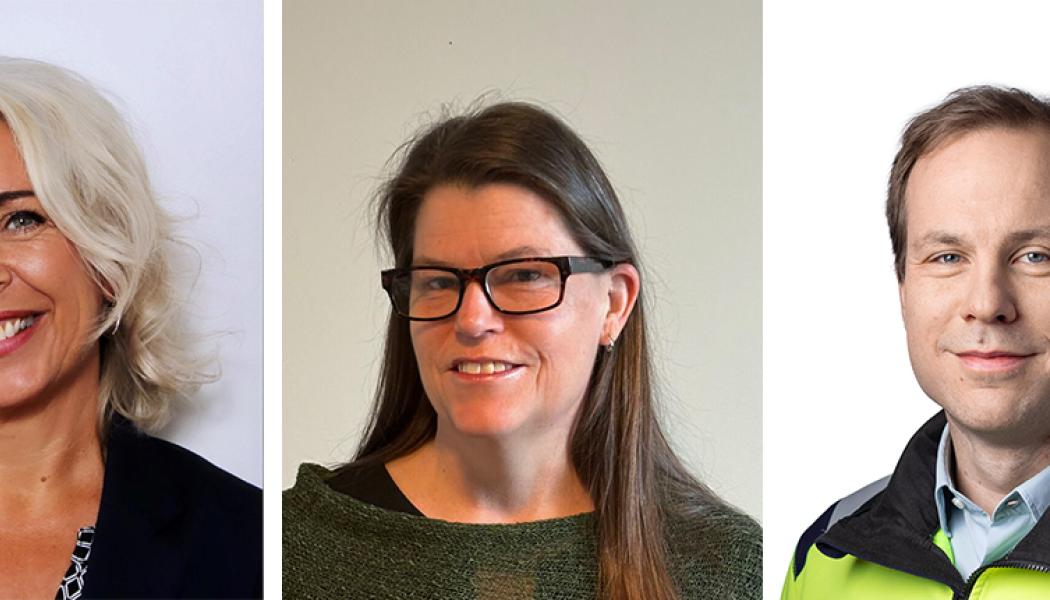 Från vänster: Annelie Karlsson, Combitech, Kajsa Fougner, Biosorbe och Anders Andersson, Billerud Gruvöns bruk. Foto: Paper Province