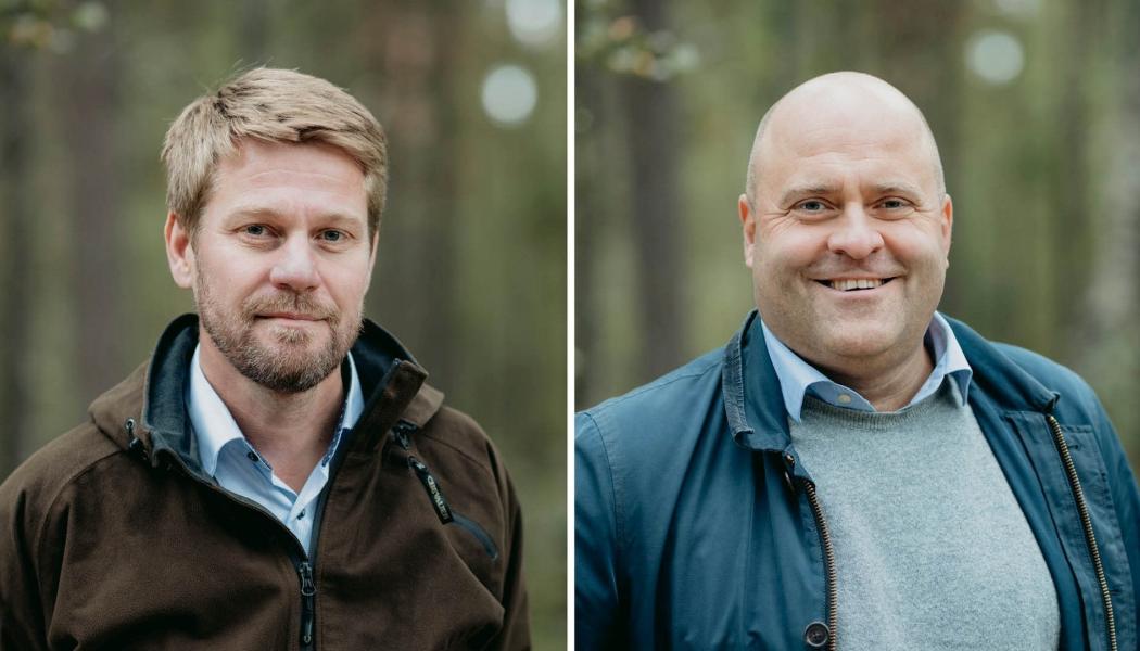 Olof Hansson, affärsområdeschef Södra Skog och Peter Karlsson, ekonomi- och finansdirektör. Foto: Södra 