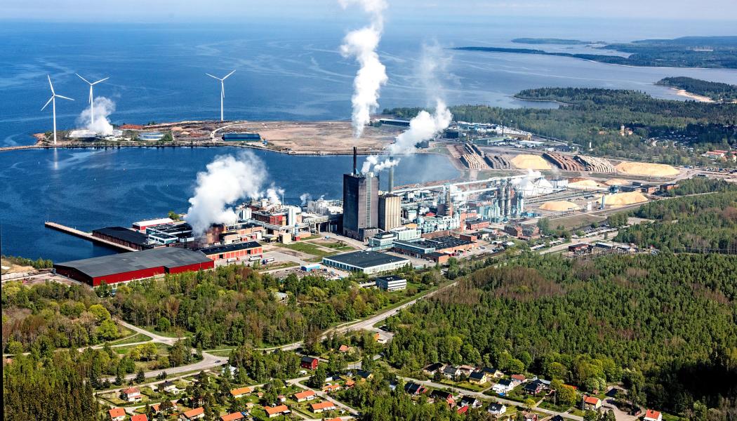 Stora Ensos bruk i Skutskär är värd för en unik CCS-pilot (koldioxidinfångning och -lagring) som är en del av ett EU-projekt. Foto: Photographer/Stora Enso