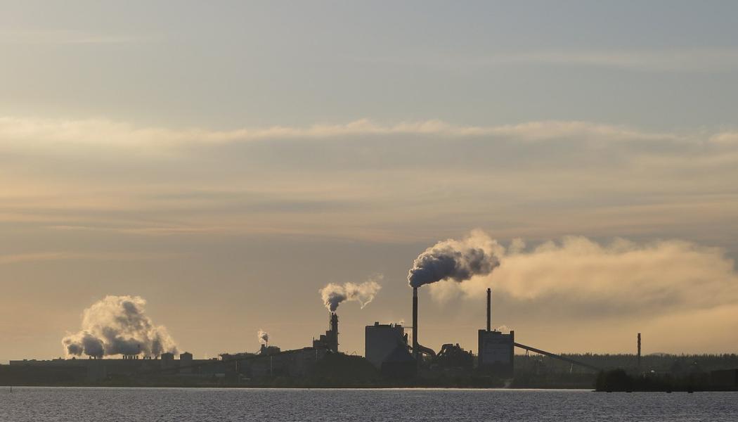 Smurfit Westrock Piteå är Europas största kraftlinerbruk och Piteås största privata arbetsgivare, med en produktionskapacitet på 700 000 ton kraftliner årligen. Foto: Ullis/Wikimedia Commons