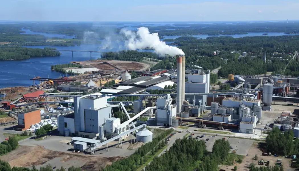 Höga virkespriser tvingar UPM hålla Kaukas massafabrik stängd längre. Foto: UPM