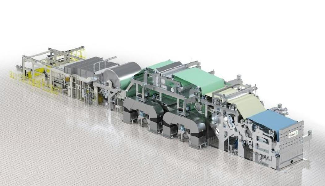 Den nya TAD-maskinen kommer att ha en bredd på 5,6 meter och en årlig produktionskapacitet på 75 000 ton. Foto: Valmet