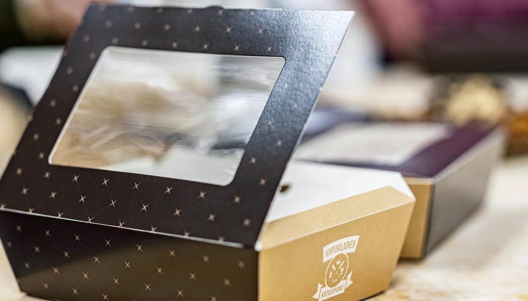 Metsä Boards miljövänliga förpackning för Viborska bakelser. Foto: Metsä Board