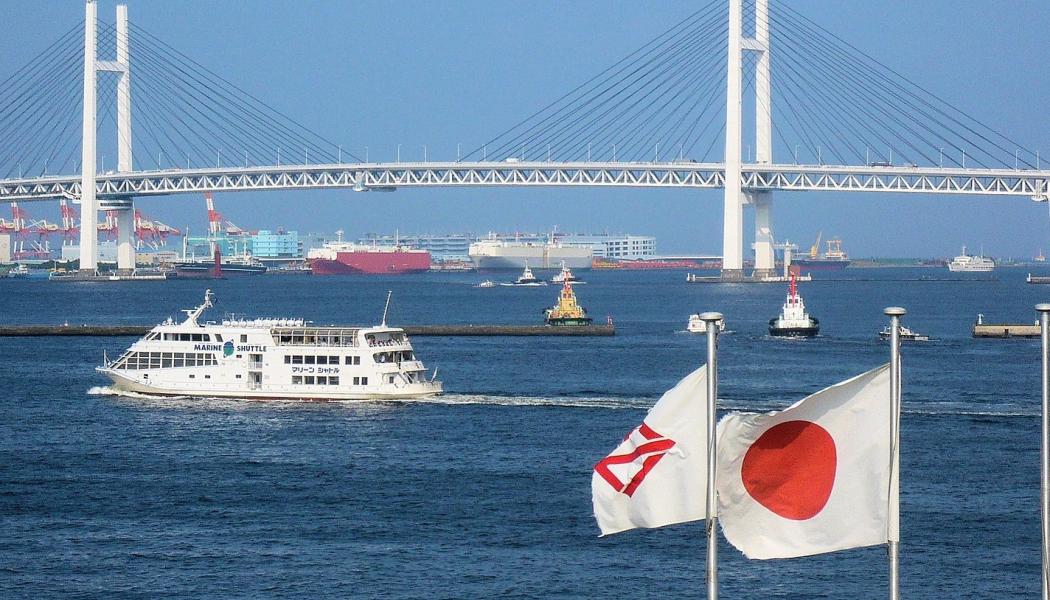 Jokohamas import-och exporthamn i Japan. Foto: Wikipedia Common, kredit, Stefan, Flickr