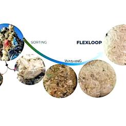 Flexloop återvinningsteknik visades upp av P&G och Lindner på K 2025 i Düsseldorf. Bild: Lindner
