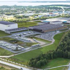 Visualisering av hur Katrinefors bruk kommer att se ut efter utbyggnaden. Ill: Metsä Tissue