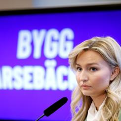 Christine Olsson/TT: Kristdemokraternas partiledare Ebba Busch säger att den nya regeringen kommer att se till att ny kärnkraft kommer att byggas. Arkivbild.