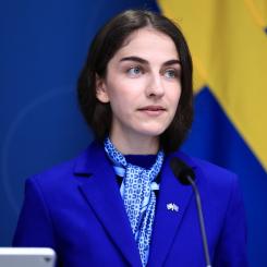 Ali Lorestani/TT: Klimat- och miljöminister Romina Pourmokhtari (L). Arkivbild