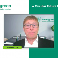 Jori Ringman, generaldirektör för CEPI, (Confederation for European Paper Industries) som tagit initativet till 4evergreen. Skärmklipp: 4Evergreen