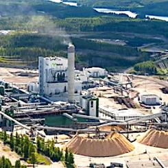 Flygvy över Metsä Groups industriområde i Äänekoski, Finland. Foto: Valmet