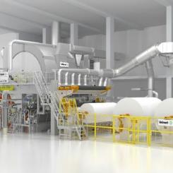 Mjukpappersmaskinen. Bild: Valmet